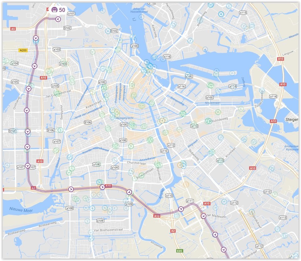 Amsterdam Metro Line 50 Map