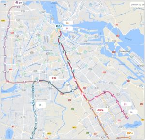 Amsterdam Metro Train Subway Map