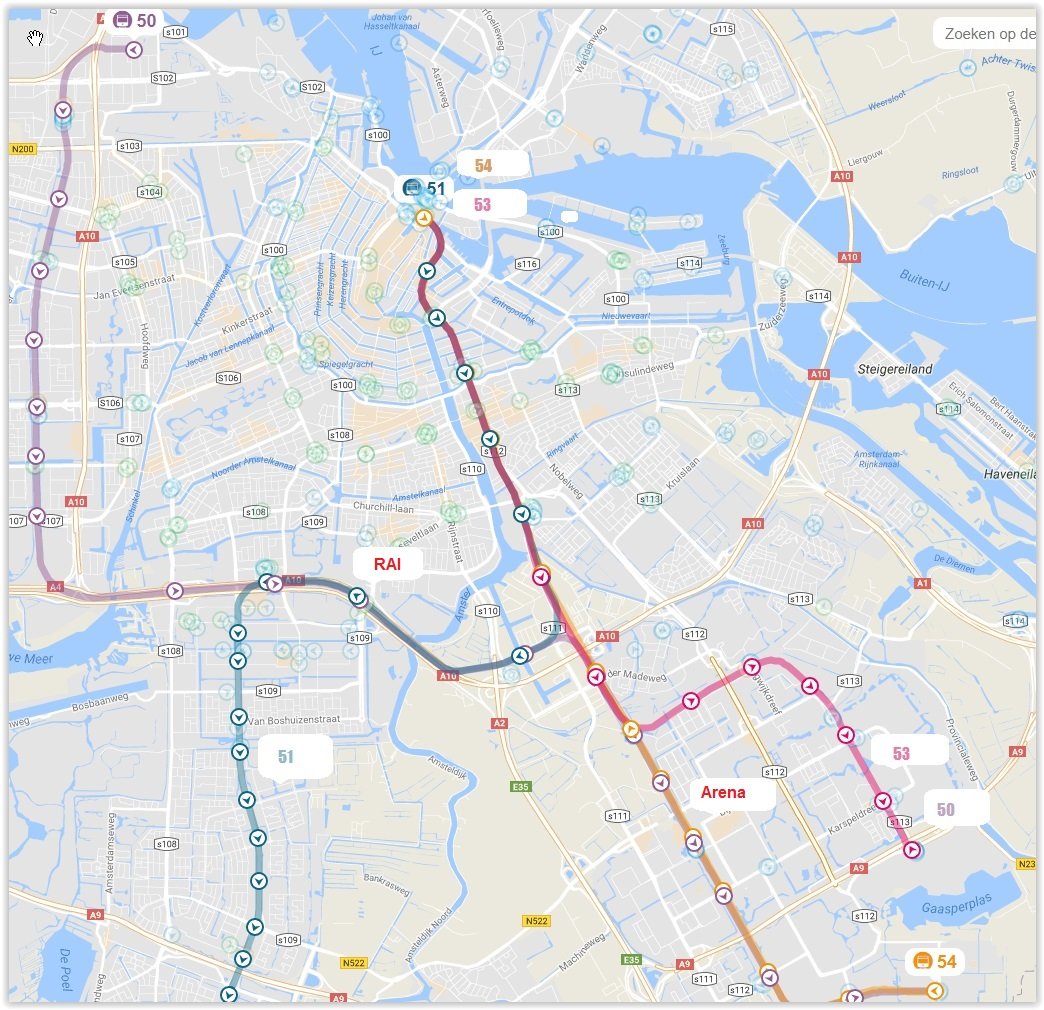 Amsterdam Metro Train Subway Map - Amsterdam Coffeeshop Tours